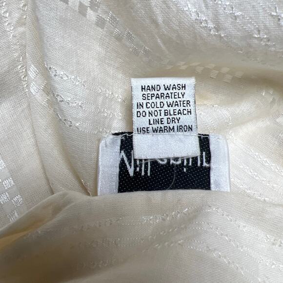 Vintage Millenium Y2K V-Neck Top Babydoll 3/4 Sleeve Cream Blouse Size Medium - Picture 4 of 4